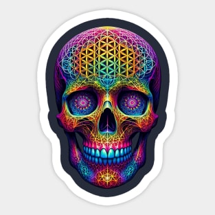 sacred geometry skull Sticker